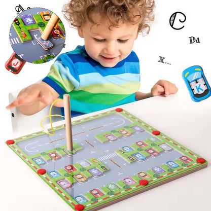 Magnetic Alphabet Parking Toys